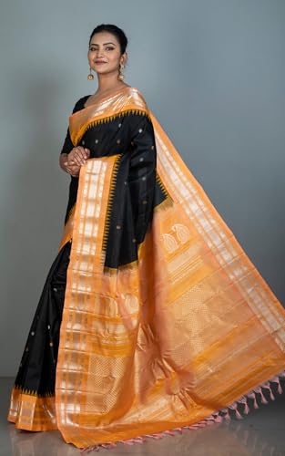 Bengal looms India Weaves of Elegance gadwal silk saree in soft silk – image 3