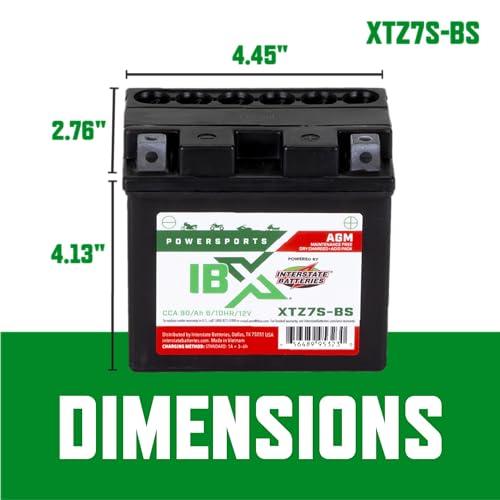 Image of Interstate Batteries IBX YTZ7S-BS Powersports Battery 12V 6Ah 90CCA AGM