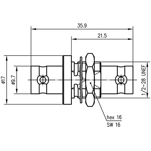 Telegaertner J01005A0008 J01005A0008 BNC Feed BNC Socket - BNC Socket 1 Piece - Image 2