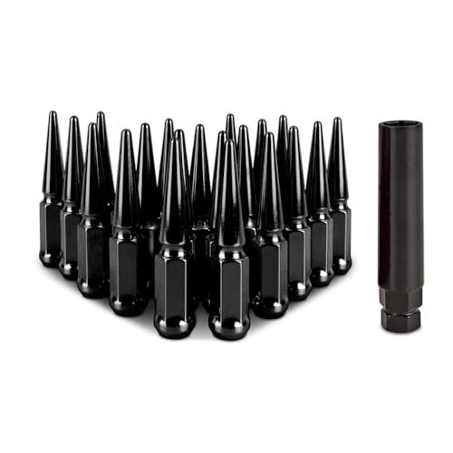 Image of Mishimoto Spiked Lug Nuts, M12x1.5, 20-PC Set, Black