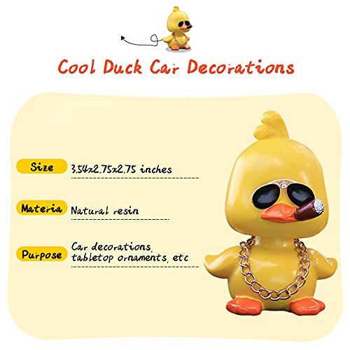 Wonuu Cute Yellow Duck Toy Car Ornaments Cool Duck Car Dashboard Decorations Shaking Head Doll #TOP3