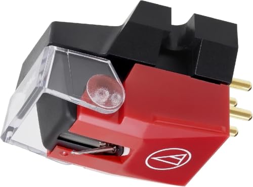 Audio-Technica VM540ML Dual-Moving-Magnet-Stereotonabnehmer mit Microlinear-Nadel Rot