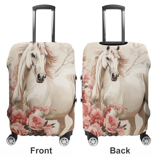 Horse Image Luggage Cover, Washable Elastic Suitcase Cover Protector Fit 18-32 Inch Luggage3