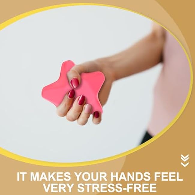 BESPORTBLE Finger Exercise Ball Hand Grip Strength Trainer, 4pcs Star Shaped Hand Grip Ball Finger Resistance Exercise Squeezer for Adults Hand Workout