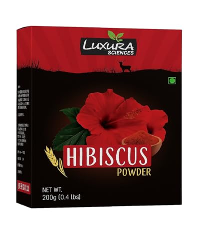 Luxura Sciences Hibiscus Powder For Hair Improvement 200 Grams, Hibiscus Flower Powder Natural.