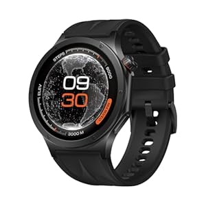 OnePlus Watch 4 Smartwatch 47mm 32GB ROM 2GB RAM Bluetooth NFC GPS Smartwatch 646mAh bis zu 16 Tage Akku, 1.5" LTPO OLED 3000nits Snapdragon W5 Wear OS 6.0 IP69 5ATM (Schwarz)