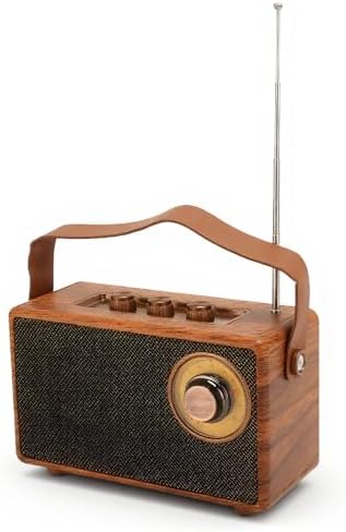 Vintage Radio Retro BT Speaker, Retro Portable FM Shortwave Radio, Wood Grain Design, HiFi Stereo Sound, U Disk, Memory Card & MP3 Player image 3