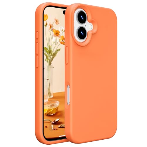 Image of iPhone 17 Case Silicone,Soft Microfiber Lining(Sugar Orange)