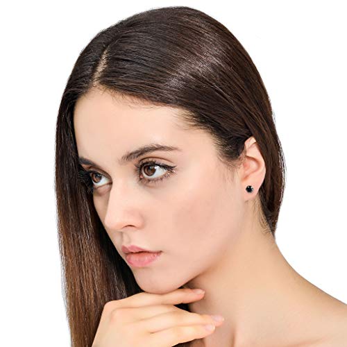 Jstyle 12 Pairs Stainless Steel Cz Stud Earrings For Women Mens Huggie Hoop Earrings Set #TOP4