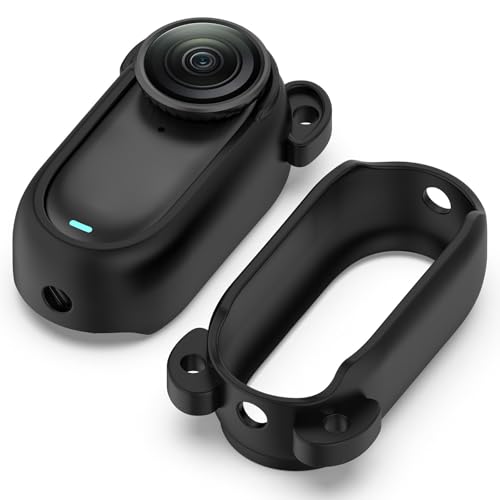 Funda de silicona para Insta360 GO3S y GO3 con correa para cuello 3