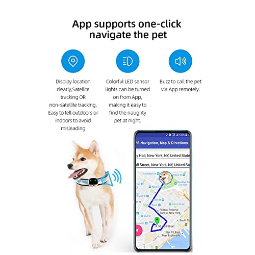 Collar GPS recargable para perros con valla inalámbrica, 3 modos de seguimiento, alerta de batería baja para seguridad de mascotas y antipérdidas