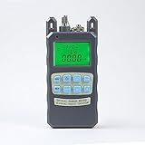 PacSatSales - Optical Power Meter for Fiber Optic Cable Testing - Robust Optical Light Meter & Added 5mW Fiber Tester Light - Fiber Optic Power Meter for Testing Signal Strength of Fiber Networks