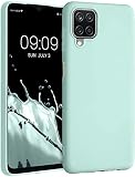 Captor Cover Colorata per Samsung Galaxy A12 / M12, Custodia TPU in Silicone Flessibile Morbida con Microfibra, Protezione di Alta Qualità con Bordo Rialzato per Schermo e Fotocamera (Verde Menta)