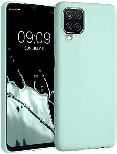 Captor Cover Colorata per Samsung Galaxy A12 / M12, Custodia TPU in Silicone Flessibile Morbida con Microfibra, Protezione di Alta Qualità con Bordo Rialzato per Schermo e Fotocamera (Verde Menta)