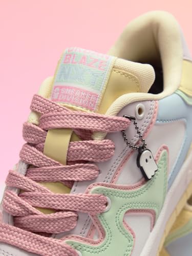 Image of The Souled Store Urban Blaze: Women and Girls Colorblocked Lace Up Low Top Stylish Sneakers with Flexibility & Comfort