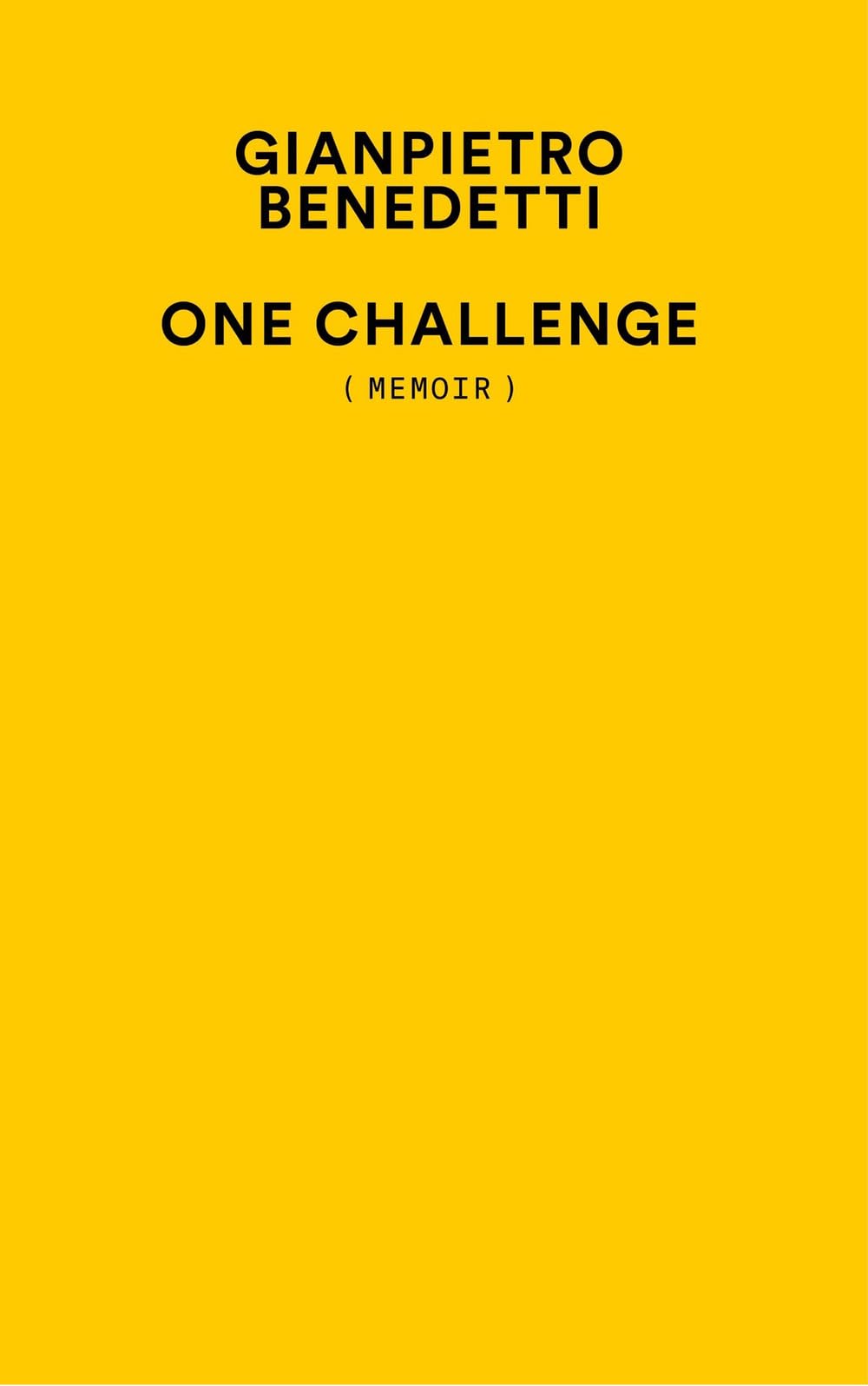 One Challenge (Memoir) - 4
