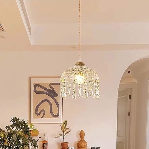 Lámpara colgante de cristal elegante con cable ajustable 6