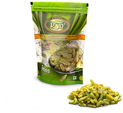 Image of VSD Fresh Seedless Kismish Green Raisins Dry Grapes Kishmish - 250Gm
