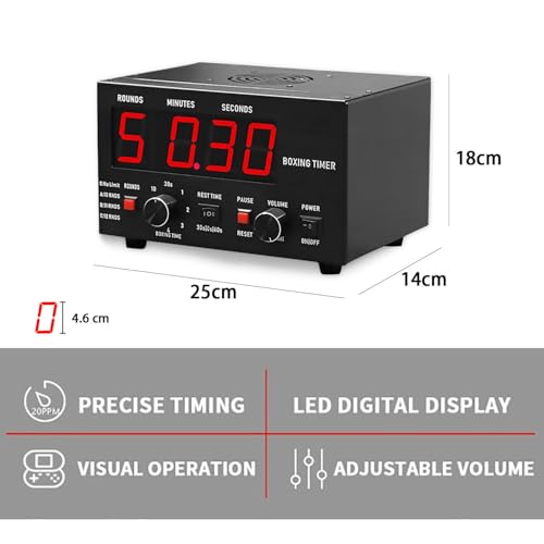 Boxing Interval Timer Profesional con Pantalla LED Azul miniatura 6