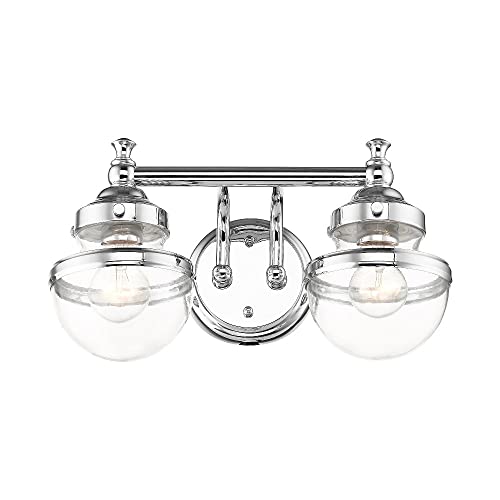 Image of Livex Lighting 2 Light Polished Chrome Bath Vanity 17412-05