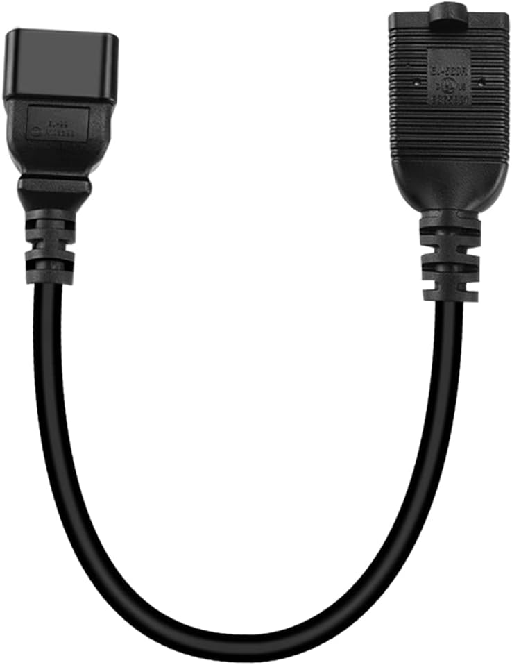 2 Pack IEC320 C20 to NEMA5-15R & 5-20R Female Comb Power Converter Adapter,PDU/UPS Plug 16Amp C20 3 pin to 5-15/20R AC Power Cord,1FT/0.32M