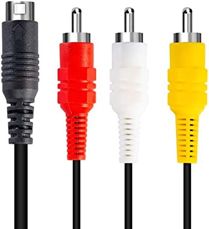 XINYUWIN 6 Feet 1.8M Standard AV TV Cable RCA Video Connection Cord 9 Pin Compatible with Sega Mega Drive 2 & 3 (Genesis)