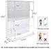 AITEE Acrylic Display Case with Mirrored Back, Display Cabinet for Mini Funko Pop Figures, Clear Wall Mounted or Desktop 4 Tiers Storage Box Cabinet Organizer for Mini Toys,Collections and Stone Rock