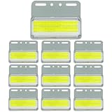 MARUHADO サイドマーカー トラック 24v LED マーカーランプ 爆光 ダウンライト 路肩灯 車側灯 車幅灯 防水 COB 軽トラ 10個 ホワイト