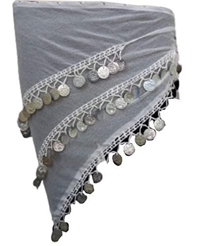 KVR Valentine's Day Belly dance ancient Arabian belt hip wrap coin georgette women fancy designer scarf