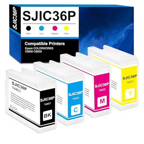 Cartouche d'encre epson SJIC36P haute définition pour étiquettes couleur durables