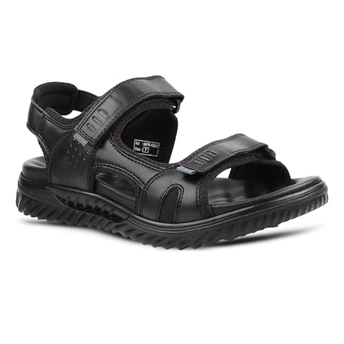 Image of Medifeet Men's Sport Sandals, Adjustable Straps, Comfort Platform Sole (BLACK, UK Footwear Size System, Adult, Men, Numeric, Medium, 7)
