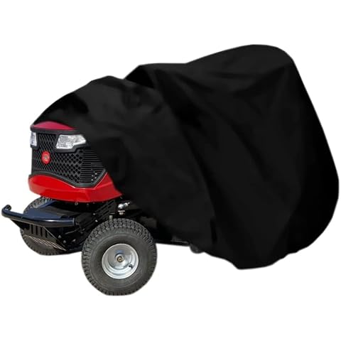 Amberr Lawn Mower Cover,Riding Lawn Mower Cover for Rider Garden Tractor.Outdoor Heavy Duty Protects Against Water, UV, Dust, Dirt, Wind.72 L x 54" W x 46" H (Black) Cover