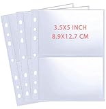 30 Pack 3.5x5\ 120 Taschen für 6 Ringbinder, Ultra-Clear Foto-Hüllen, Double Sided 2 Pocket Photo Pages, Top Loading Photo Sheet Protector for Photos, Postcards, Seed Packets