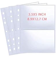 30 Pack 3.5x5\ 120 Taschen für 6 Ringbinder, Ultra-Clear Foto-Hüllen, Double Sided 2 Pocket Photo Pages, Top Loading Photo Sheet Protector for Photos, Postcards, Seed Packets