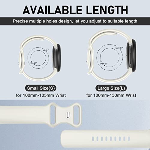 Bracelet Google Pixel Watch sport silicone souple étanche ajustable - 5