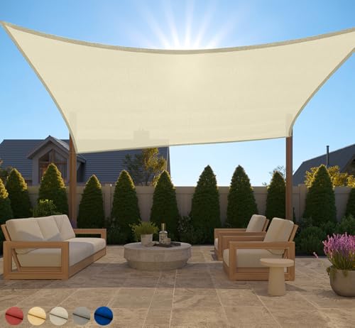 GORILLA GRIP Heavy Duty Sun Shade, UV Protection Fade Tear and Rust Resistant Rectangle Sunshade...