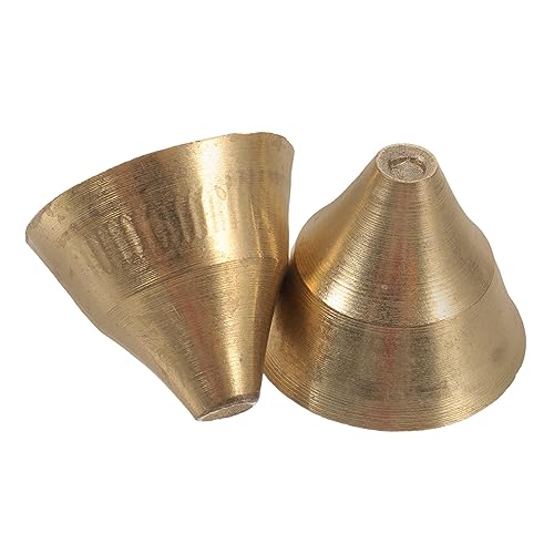 KONTONTY Meditation Music Instrument 2pcs Vintage Hand Bell Handmade Rhythm Bell Percussion