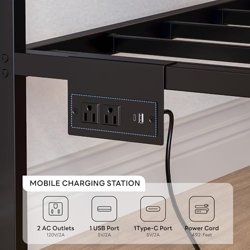 image for LIKIMIO Twin Daybed with Storage Drawers and Charging Station, Corner 