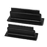 uxcell MS8 Household Wall Art Paint Rubber Wood Graining DIY Tool Set Black 2 in 1