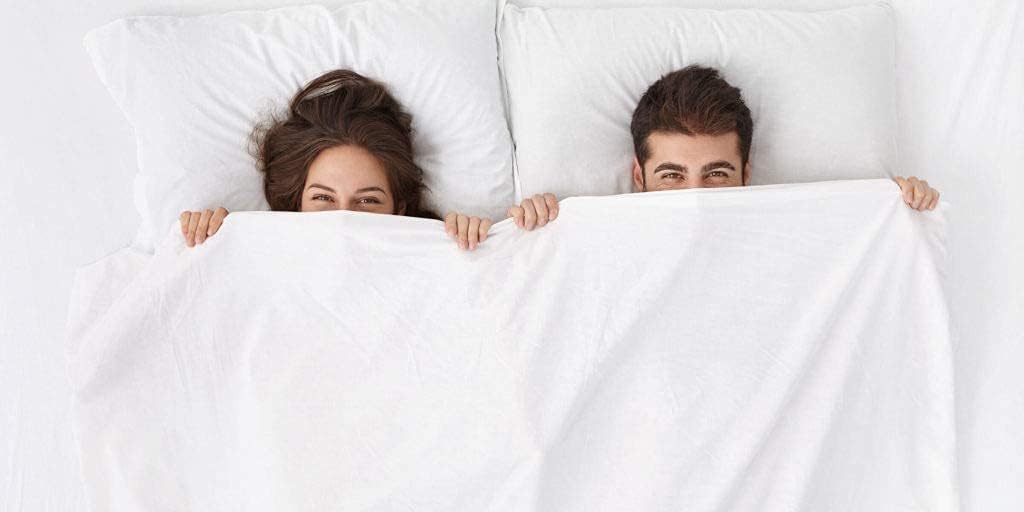 Split King Sheets Sets for Adjustable Bed, 100% Cotton Bed Sheets fit Upto 15 inch Deep Pockets 5 Piece Sheet Set (2 Fitted Sheets, 1 Flat, 2 Pillow Cases - Split King, Light Blue Solid