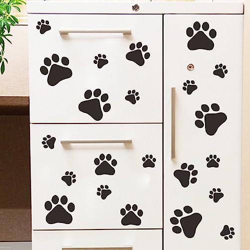 Vinilo Decorativo Pared Huellas de Perrito Negro miniatura 4