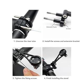 Supporto per Computer da Bicicletta con Supporto Anteriore Esteso Supporto per Computer da Bicicletta Anteriore con Adattatore per Action Cam Sportiva per Ciclisti Appassionati