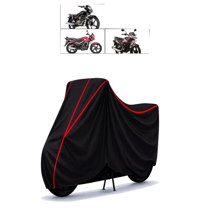 Image of Tvs Sport All Modal Water Resistant Bike Cover for All Motorcycles & Rain | Heavy Duty Taffeta Fabric | UV Protection, Dustproof, Scratchproof | All Weather Two Wheeler Body Cover with Elastic Bottom