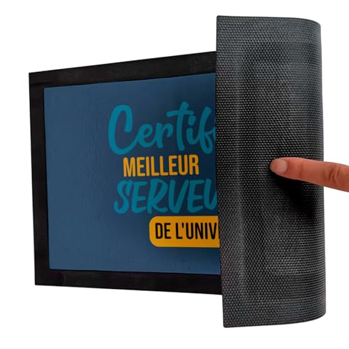 Paillasson Bleu cadeau original serveur de l'univers pour brasserie
