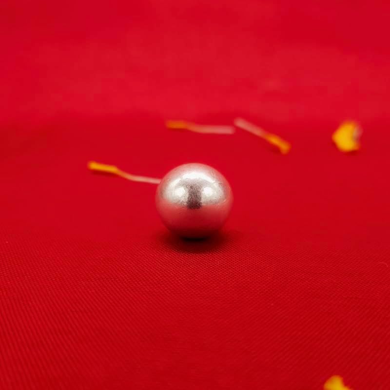ROLIMOLI Solid Pure Silver Full Round Balls chandi ki thos Goli (Diameter : 1.3cm | 5.8gm Approxe)