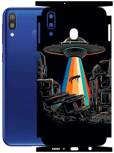 Image of AtOdds - Full Body Back Screen Guard Protector Film - Lamination Wrap Skin Sticker Compatible with Samsung Galaxy M20 | Scratchproof Matte Finish (Alien Invade)