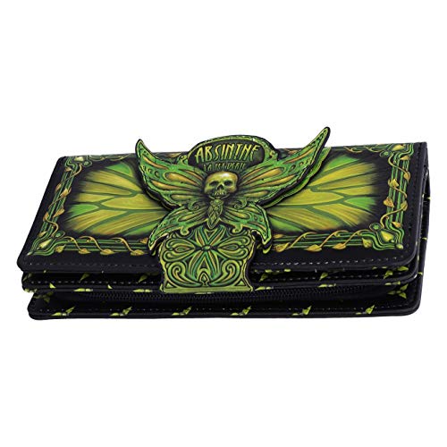 Nemesis Now Absinthe La Fee Verte Green Fairy Embossed Purse, Polyurethane, 18.5cm2