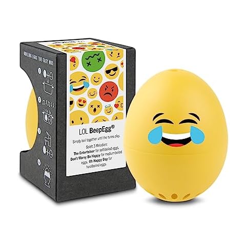 LOL BeepEgg – Egg Timer for Boiling Eggs – Musical Egg Cooker for Soft, Medium, Hard Boiled Eggs – Food Safe – Singing Floating Egg Timer – Egg Cooker for 3 Levels of Doneness - Brainstream Cover
