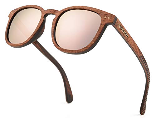 HD Polarized Wood Sunglasses for Men and Women UV400 Protection Sports Classic Retro