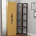Tribesigns 5 Tier Corner Shelf, Modern Corner Bookshelf Small Bookcase Storage Rack Plant Stand for Living Room, Home Office, Kitchen, Small Space (White)